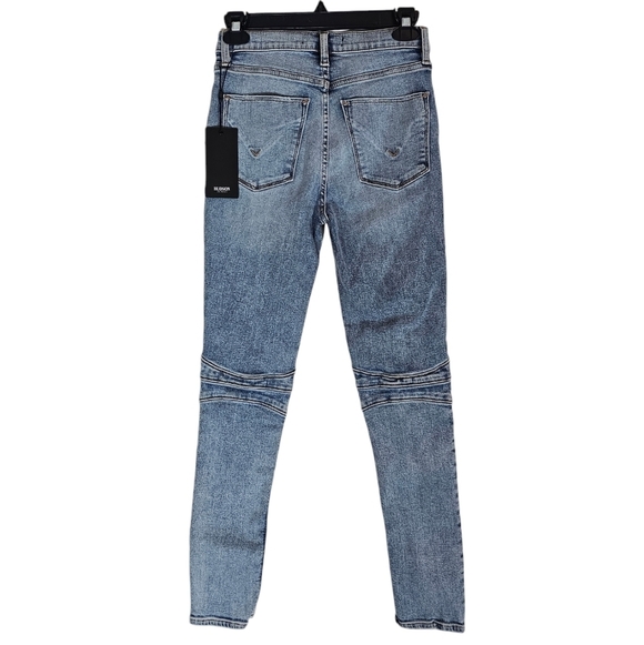 Hudson Jeans High Rise Moto Zipper Blue Jeans 25 NWT - Picture 2 of 8